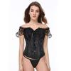 Women's Court Corset Waistband Bustier Dress Top Bridal Corset Short Sleeve Shaping Court Lolita Corset Bustier
