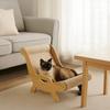 Wooden Pet Rocking Chair Elevated Cat Sofa Bed Pet-Friendly Cat Hammock Bed  Less Than 18 Catties