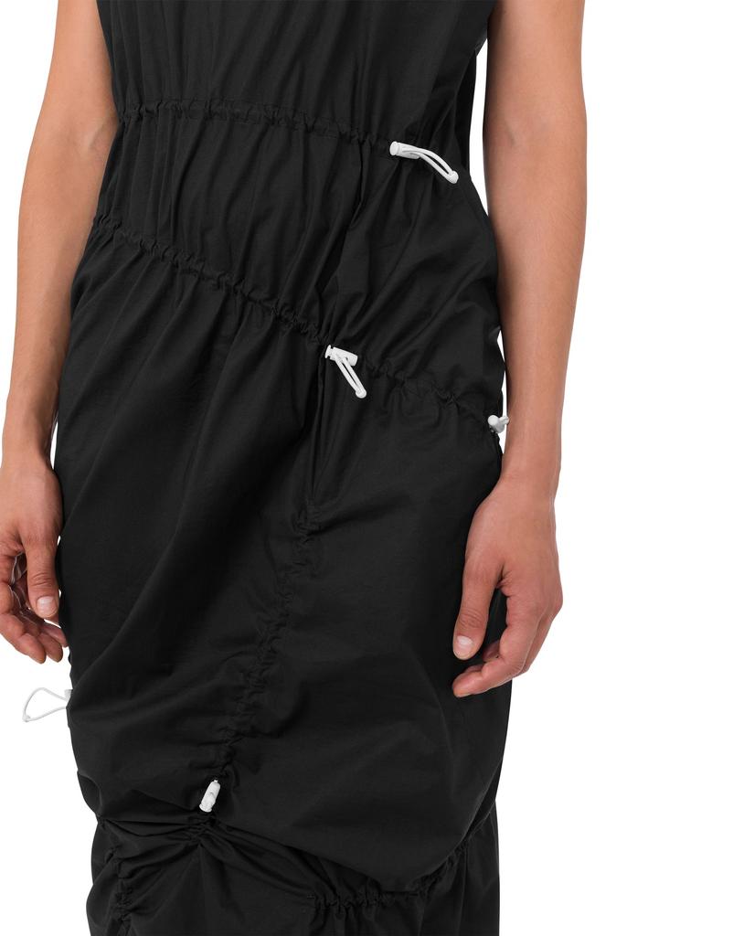 Moschino Stretch Cotton Drawstring Poplin Dress