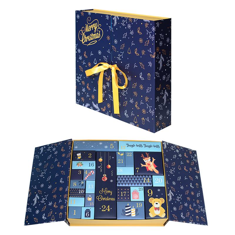 Пустой Адвент-календарь, самодельные коробки для календаря Адвента, которые нужно заполнить, заполняемый обратный отсчет на 24 дня, пустой Адвент-календарь с коробками