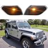 Smoke Front Fender LED Side Marker Light Amber Turn Signal Parking Lamp for Jeep Wrangler JL