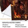 Demon Wall Tapestry Aesthetic Wall Hanging Printed Fabric Blanket Decorative Tapestries for Bedroom Living Room Home Decor