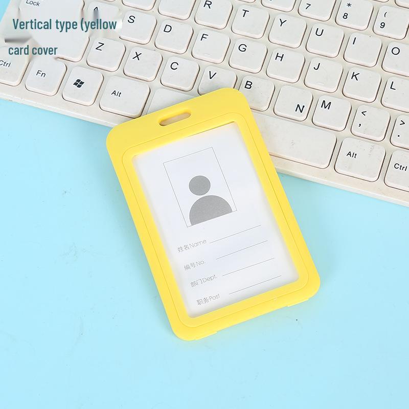 Двусторонний прозрачный горизонтальный держатель для ID-карты с ремешком