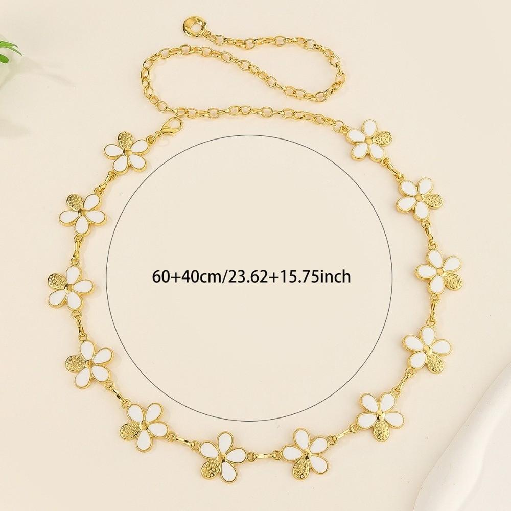 Elegant Metal Waist Chain Gold Silver Dress Girdle Trendy Women's Waist Chain  for Women