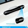 For Ford Explorer 2020-2025 Carbon Fiber Style Chrome Car Door Handle Cover Sticker Trim Cap Accessories Auto Protect Decor ABS