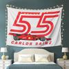 Carlos Sainz Jr F1 Signature Graphic Tapestry Wall Hanging Aesthetic Home Decoration Tapestries for Living Room Bedroom