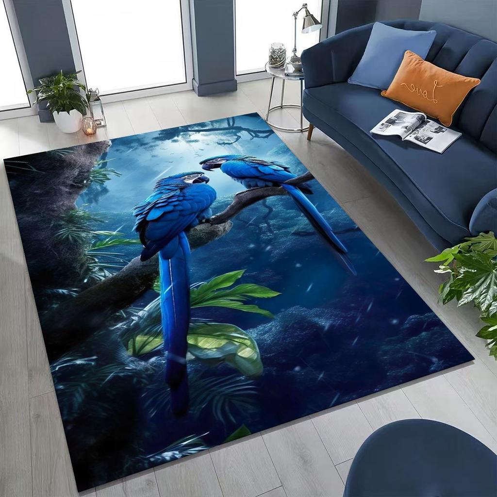 Красочный тропический попугай ара, натуральное искусство птиц, ковер для спальни, гостиной, дивана, домашний коврик для двери, декор, большой нескользящий коврик для пола
