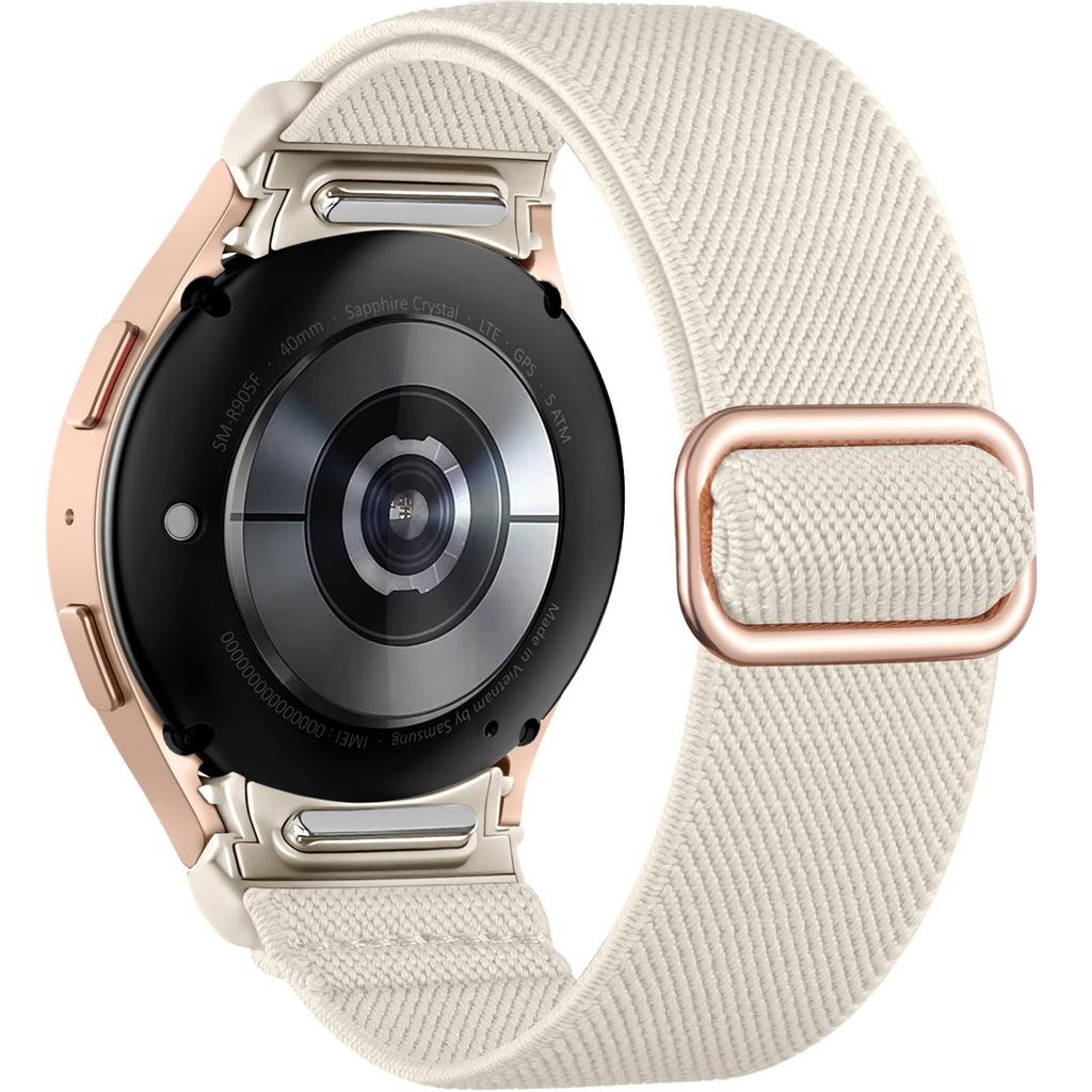 Ремешок без зазоров для Samsung Galaxy Watch 7 6 5 4 40мм 44мм/5 pro 45мм Эластичный нейлоновый браслет Ремешок для Galaxy watch 6 classic 47мм 43мм