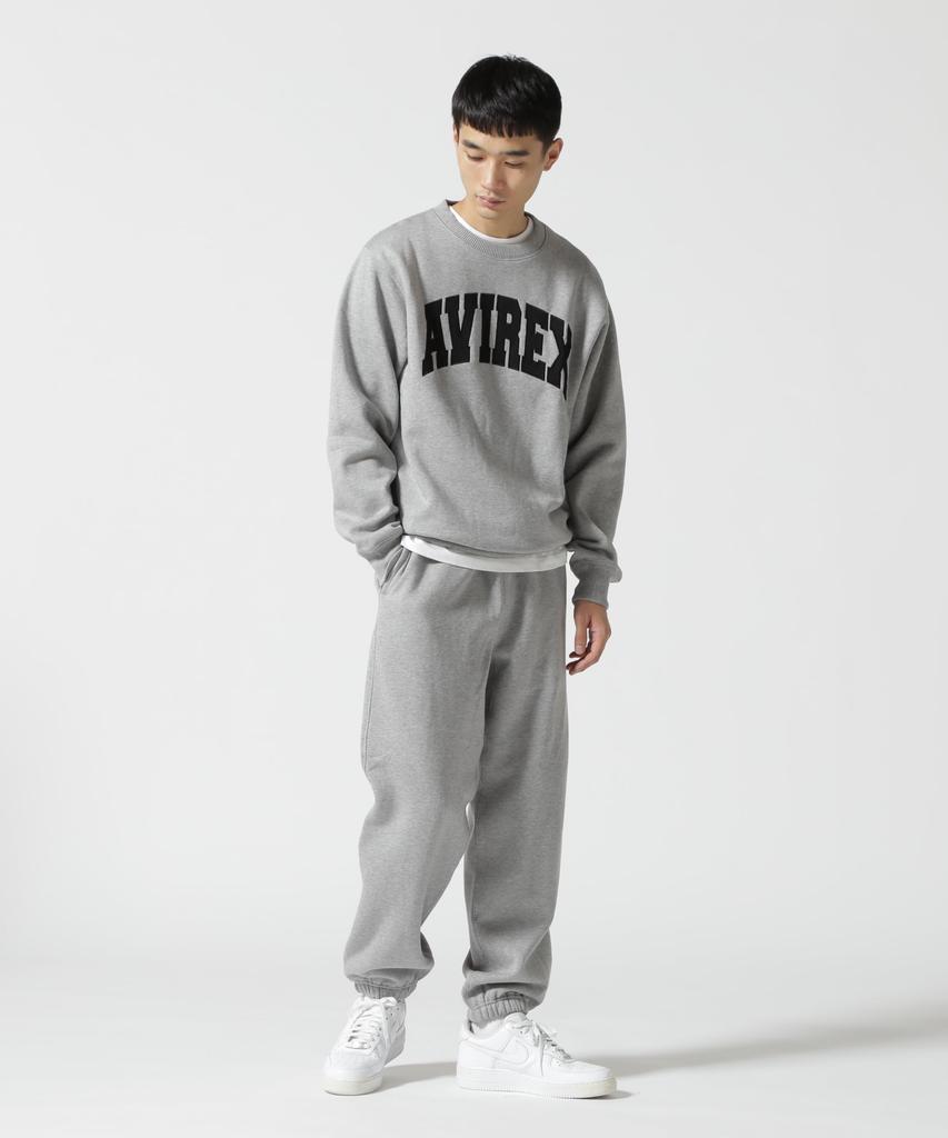 Avirex DAILY Толстовка с длинным рукавом и круглым вырезом с логотипом, Мужская XL (382 Оксфорд) (Код продукта: 783-3932003)