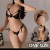 Чувственное нижнее белье, прозрачный открытый бюстгальтер, комплект Bilizna, сексуальные интимные обнаженные трусики с вырезами, экзотические комплекты