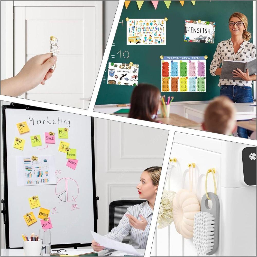 10Pcs Sturdy Whiteboard Magnets Durable Sucker Thumbtack High Quality Magnetic Push Pins  Kitchen