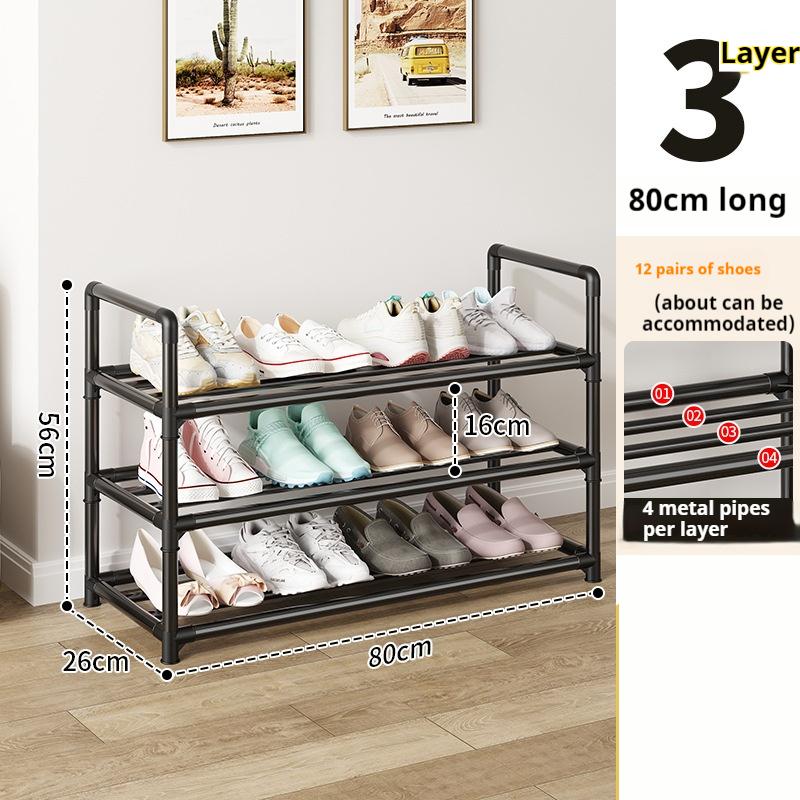 Бытовая полка для обуви, органайзер для обуви, простой съемный шкаф для хранения обуви из нержавеющей стали, экономящий место для студенческого общежития