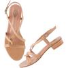 Женская босоножка на каблуке Shoetopia Snd-179-7 Детская UK (Snd-179-Бежевый)-EU40