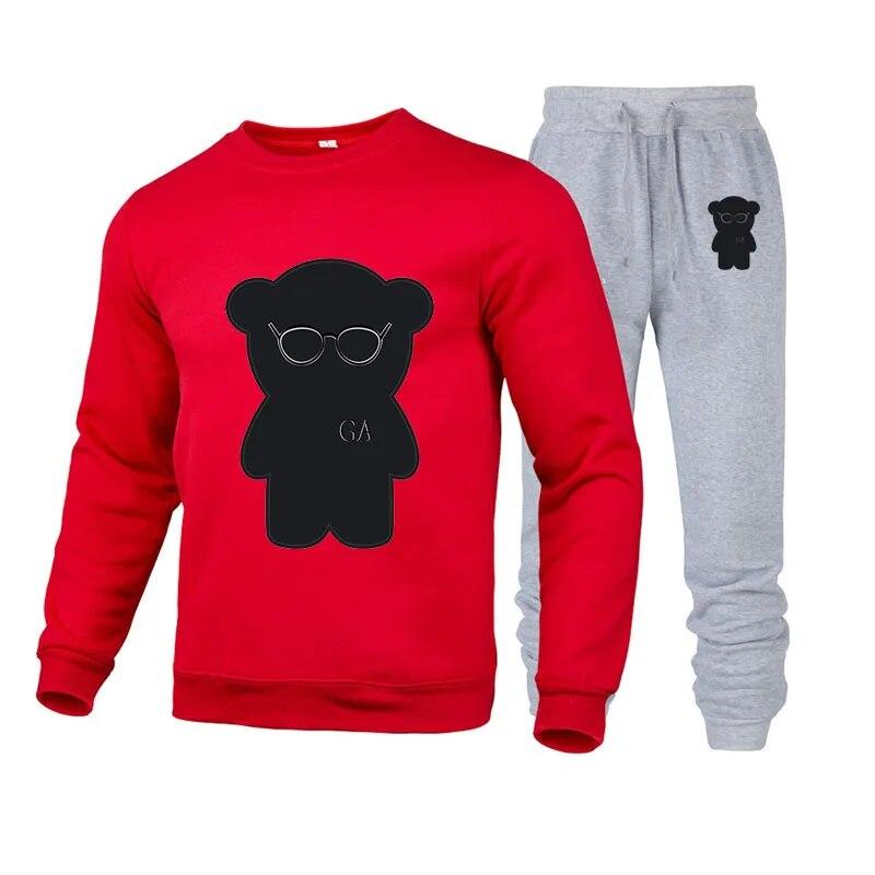 2023 Теплый спортивный костюм, мужская толстовка, спортивные штаны, комплект из 2 предметов, мужская одежда, весенне-осенние спортивные костюмы, повседневная уличная одежда, комплект для бега