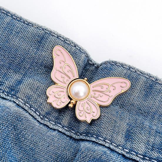 Утягивающие пояса для брюк, пуговицы-бабочки, цветки, не требующие шитья, булавки, регулируемая пряжка для талии, удлинитель для брюк, зажим для талии для свободных джинсов, юбок