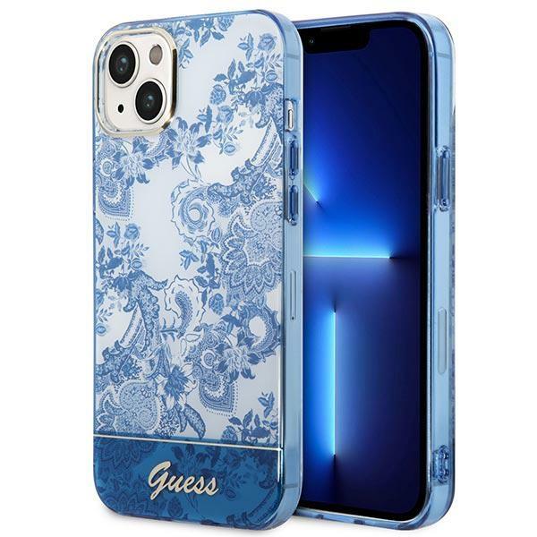 Etui do iPhone 14 Plus Guess Hardcase Porcelain Niebieskie
