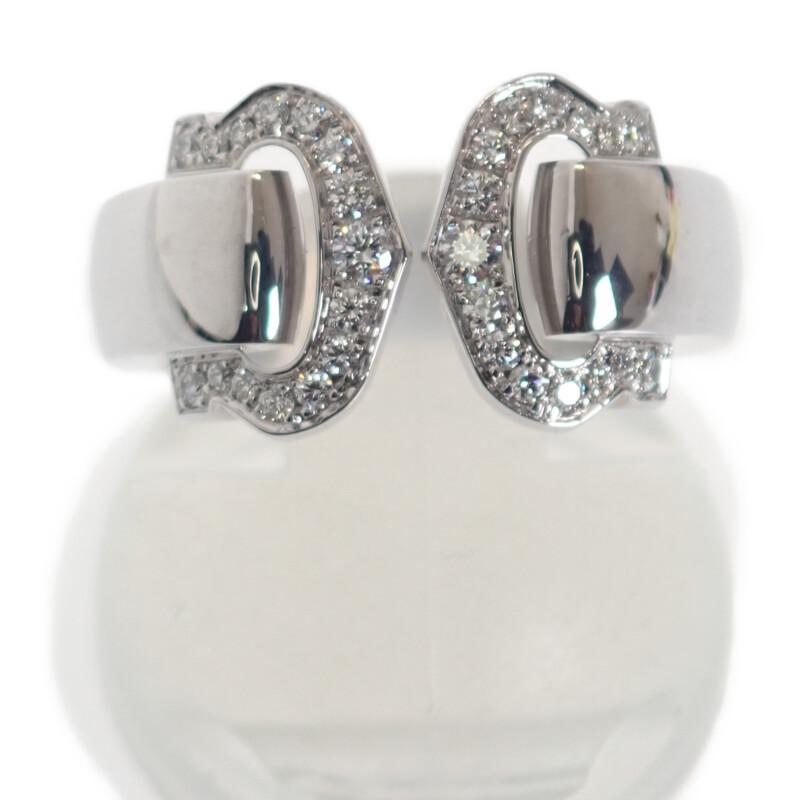Cartier B4071047 #7(JP Size) Ring K18 White Gold/diamond Women