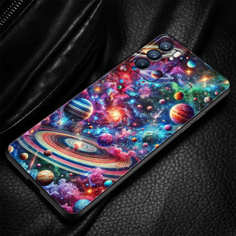 Чехол для телефона Oppo Reno 13 12 11 10 7 F Find X5 X6 A98 A80 A79 A78 A57 A54 A31 A17 Pro со звездным небом и луной, мягкая TPU крышка
