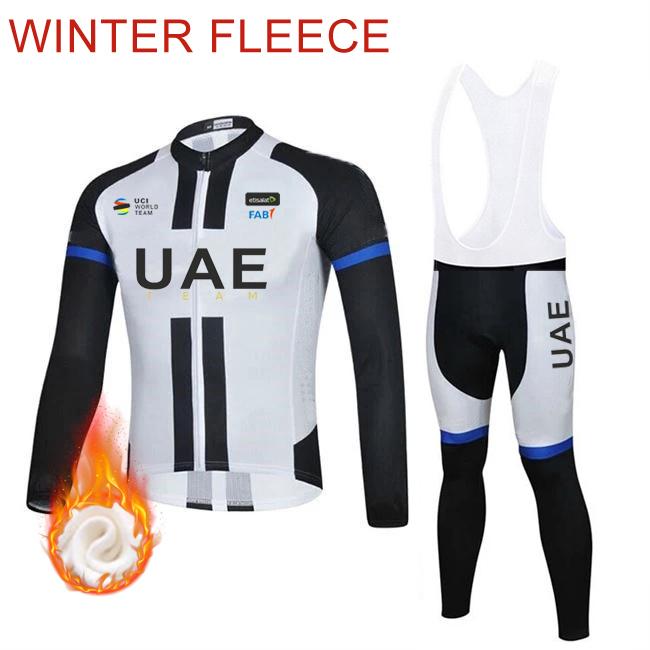 Команда ОАЭ Зимний Термофлисовый Велосипедный Длинный Рукав Комплект Велосипедной Одежды Велосипедная Одежда Форма Для Горного Велосипеда