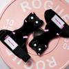1 Pair Leather Kitty Wrist Straps Non-slip Deadlift Power Straps Cat Fitness Power Straps  Deadlift