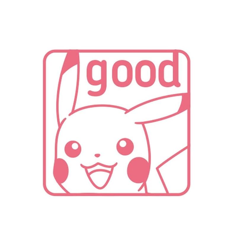 Штамп Kodomo no Kao - Самозаполняющийся штамп Pokémon с одним изображением - Пикачу / хорошо / Цвет: Кораллово-розовый 2870-032
