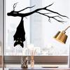 Bat Pattern Halloween Upside Down Bat Sticker Removable Window Bat Decal Home Decor