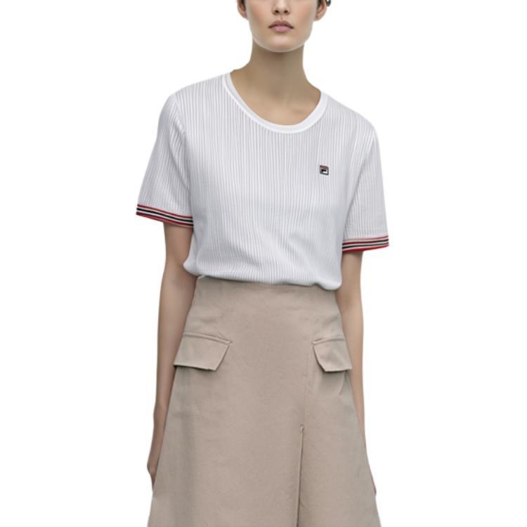 FILA Set in Sleeve T Shirt Women's Standard White F11W321402FWT