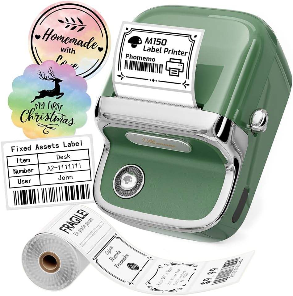 Portable Mini 2inch Wireless Label Printer Thermal Sticker Maker USB+ for Jewelry Clothing Price Tag Food Address Stock