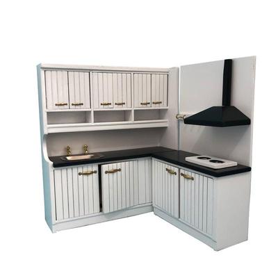 Миниатюрная мебель для кукольного домика масштаба 1:12, деревянный кухонный набор VINATAGE Deluxe Deluxe