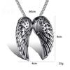 Серебряное перо ангельские крылья кулон ожерелье панк титан нержавеющая сталь ожерелье для мужчин и женщин