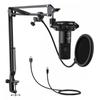 FIFINE USB Microphone Set, Condenser Microphone, Gaming Microphone, Unidirectional, Arm Stand Included (No Tripod Stand), Pop Guard Included, Distribu