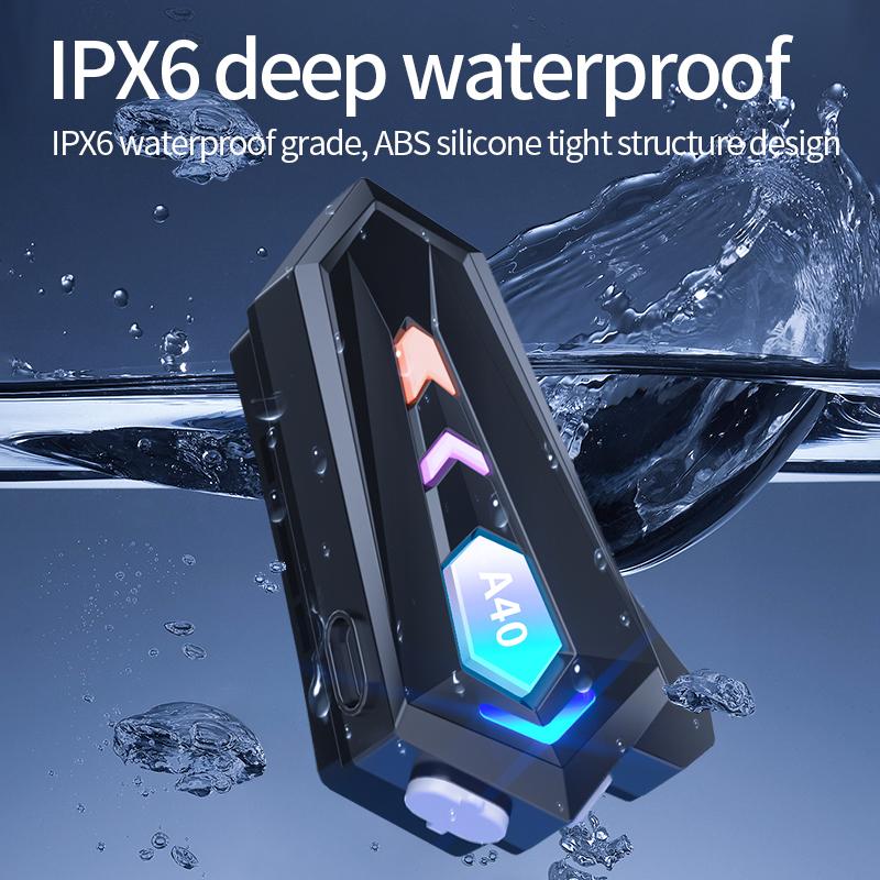 V5.3 Bluetooth мотоциклетный шлем гарнитура беспроводные наушники Hands Free с RGB красочные водонепроницаемые наушники для катания на лыжах