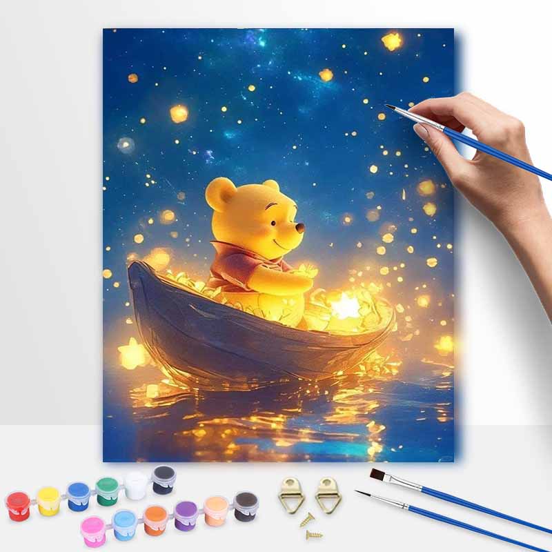 Disney Винни-Пух Звездная лодка цифровая масляная живопись DIY раскраска ручная роспись заполнение домашний декор подарок искусство настенный декор набор