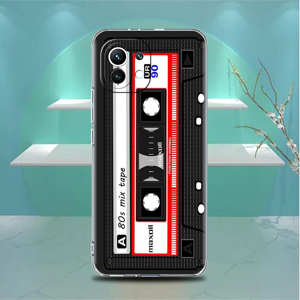Прозрачный чехол для Xiaomi Mi Poco X3 NFC M3 Pro F3 F1 11 Lite 12 Note 10 11T 9T, чехол для телефона, винтажная кассета в стиле ретро