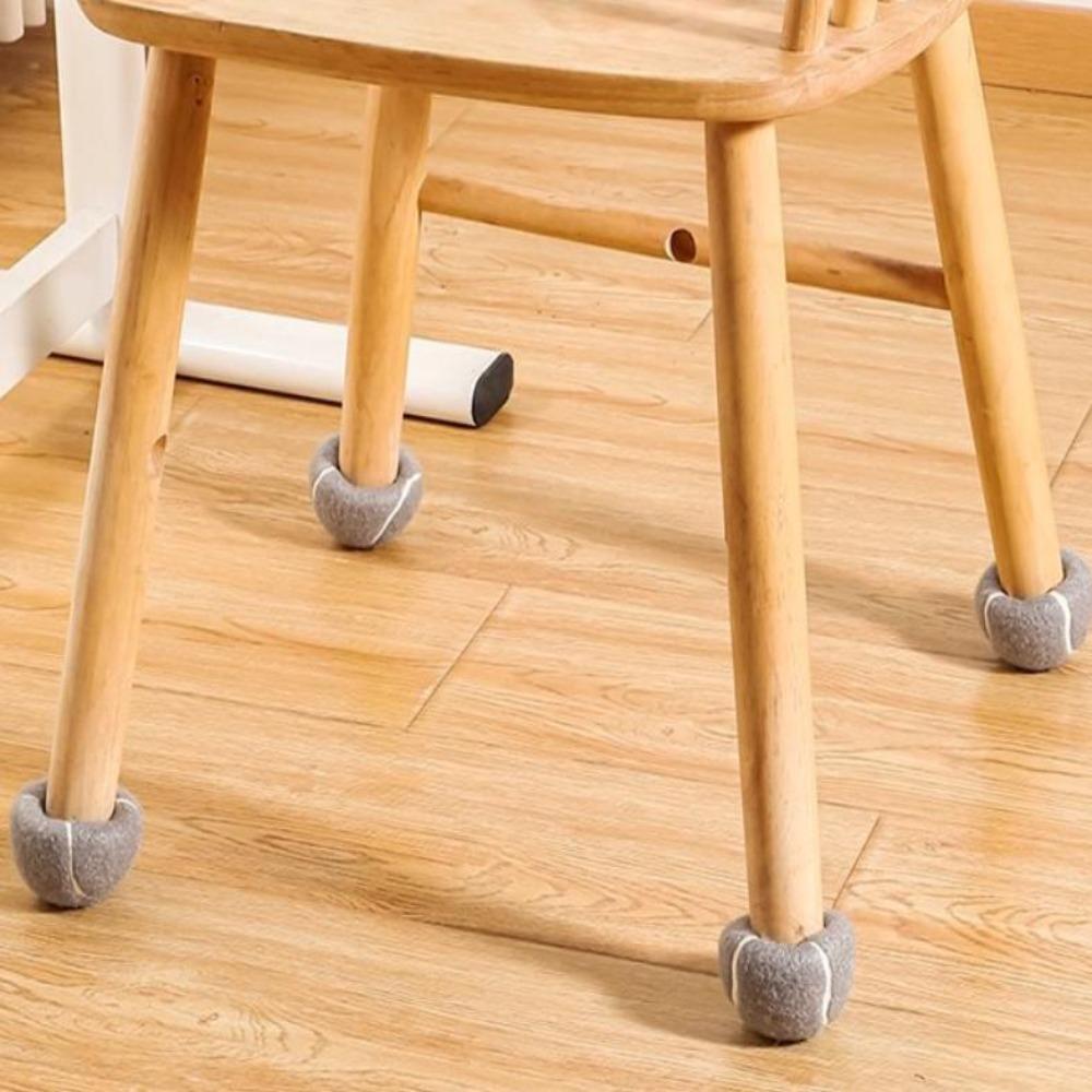 4Pcs Tennis Shape Chair Table Leg Covers Anti-noise Protective Sleeve Furniture Leg Cover Wear Resistant Dining Table Socks