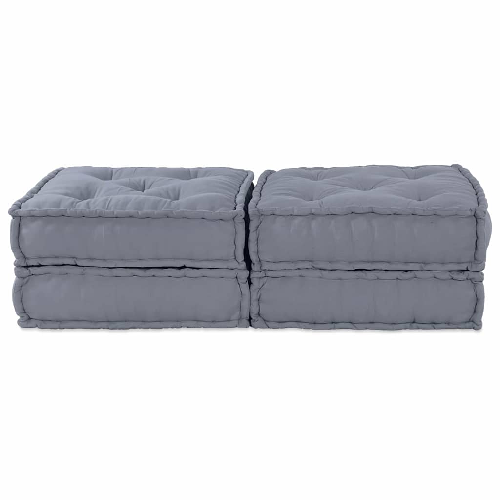 Modular Sofa Set 2 pcs Grey 140 x 70 x 36 cm Fabric