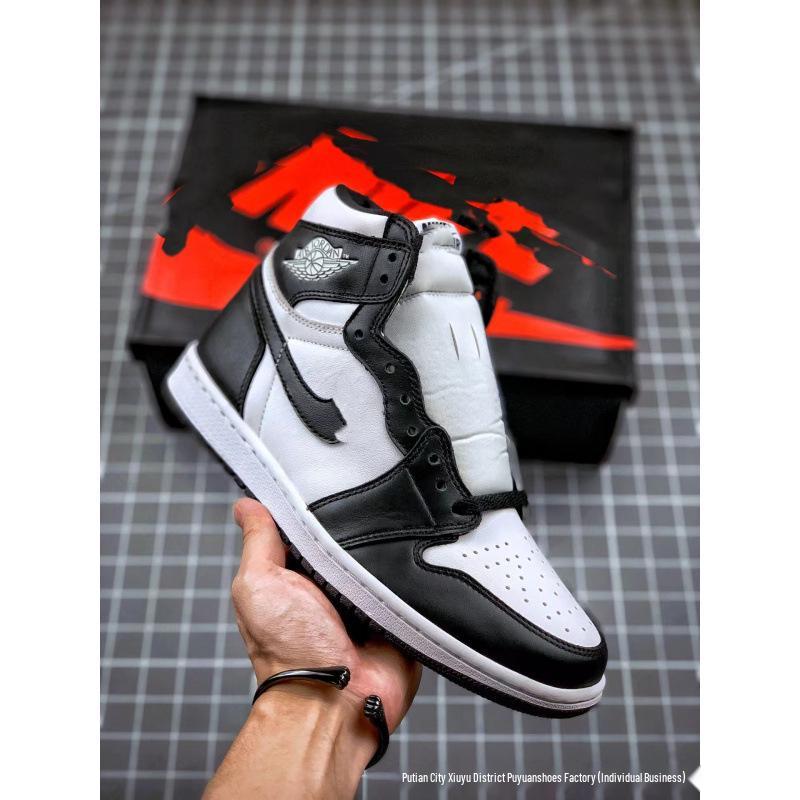 Оригинальные AJ1 High-Top Panda Chicago Shattered Мужские/Женские Баскетбольные Повседневные Кроссовки