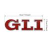 3D Metal Chrome Red Black Car Sticker GLI Emblem Rear Trunk Badge for VW Letters Accessories BAP1
