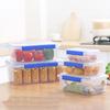 2Pcs Sealed Rectangular Refrigerator Storage Box With Lid Plastic Crisper Microwave-Heated Lunch Box Portable Food Container
