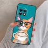 Cute Animal Cat Coffee Cover For OnePlus Nord 4 CE 2 3 Lite N30 N20 N10 OnePlus 13 12 11 10 Pro 8T 10T 12R 13R Case