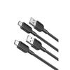 [Set of 2] Anker 310 Heavy Duty Nylon USB-C & USB-A Cable USB 2.0 Full Speed ??Charging Compatible with iPhone 15 Galaxy LG Android (0.9m Set of 2)