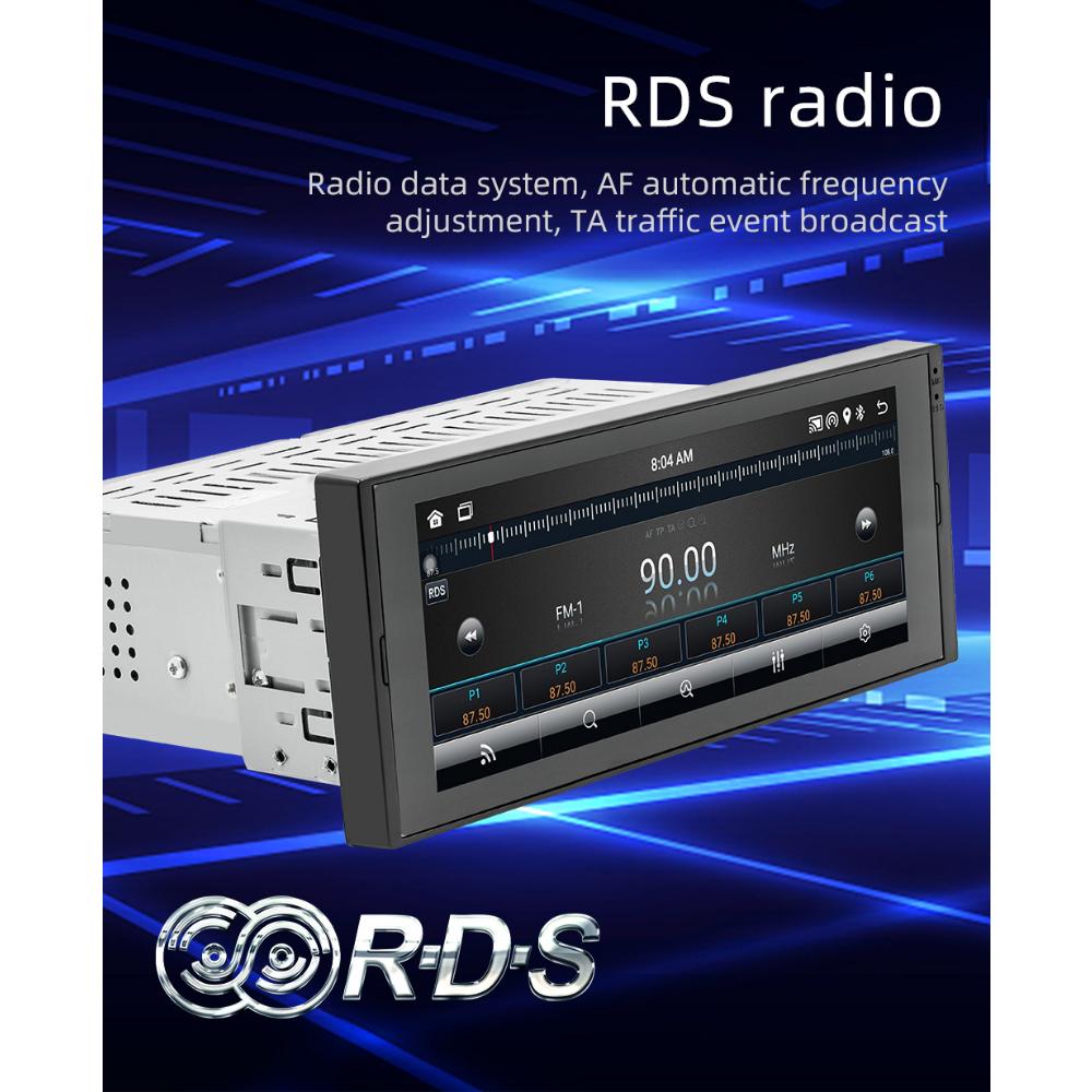 Универсальный 6,9-дюймовый радиоплеер Android с сенсорным экраном 1 Din Wi-Fi Автомобильная стереосистема Видео GPS-навигация IPS-экран 1 + 16 ГБ