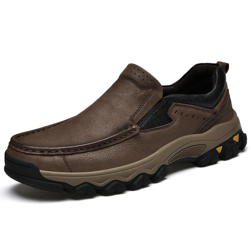 Лидер продаж мужская кожаная походная обувь Европа Америка износостойкая подошва рабочая обувь мужская высококачественная повседневная обувь