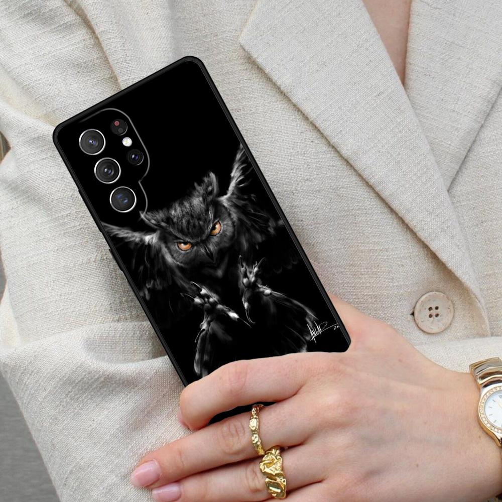 Owl Animal Pattern Cell Phone Case for Samsung Galaxy S26 Ultra S25 S24 S23 S22 S21 S20 Note10 Cover