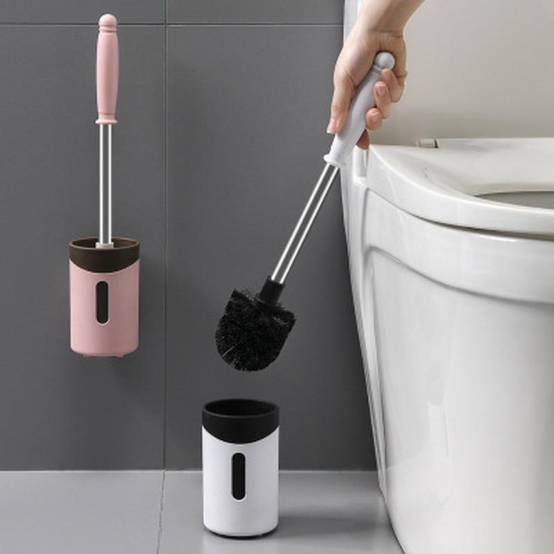 Toilet Brushes Wall-Mounted Long Handle Toilet Cleaner Brush with Base Bathroom Toilet Home Shower R