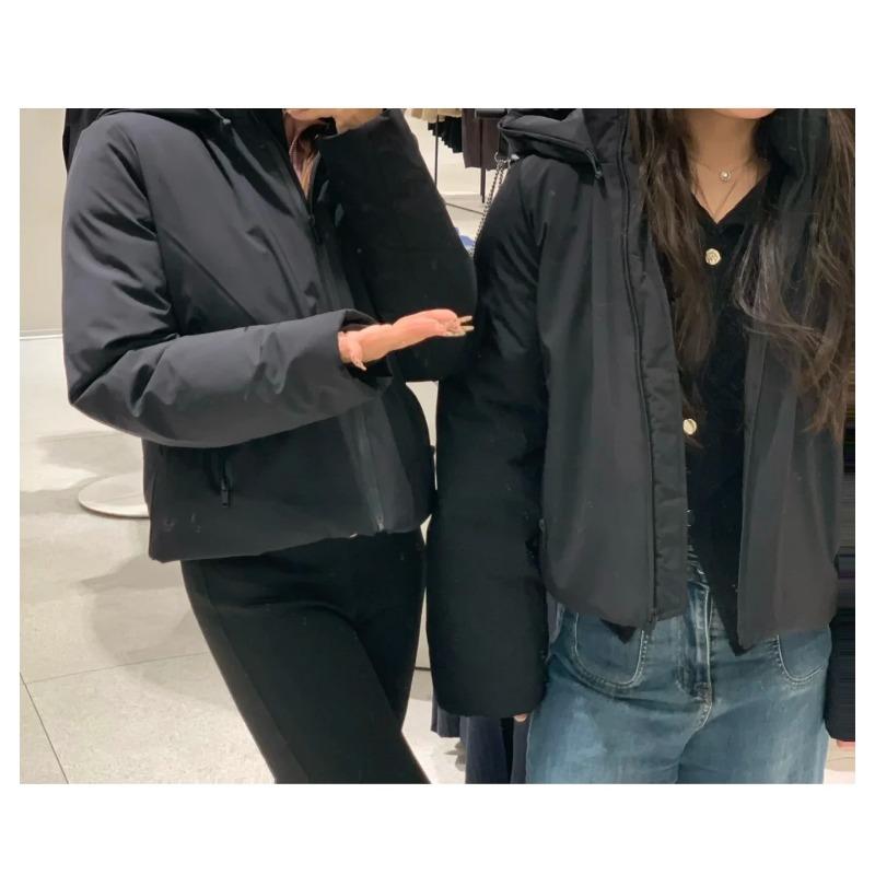 Осенне-зимняя женская короткая куртка с капюшоном из искусственного ветра и водонепроницаемого толстого теплого хлопка для отдыха на природе