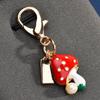Exquisite High-End Strawberry Mushroom Keychains For Women Bag Pendant Charm Car Keyring Jewelry Gift Decoration Accessories