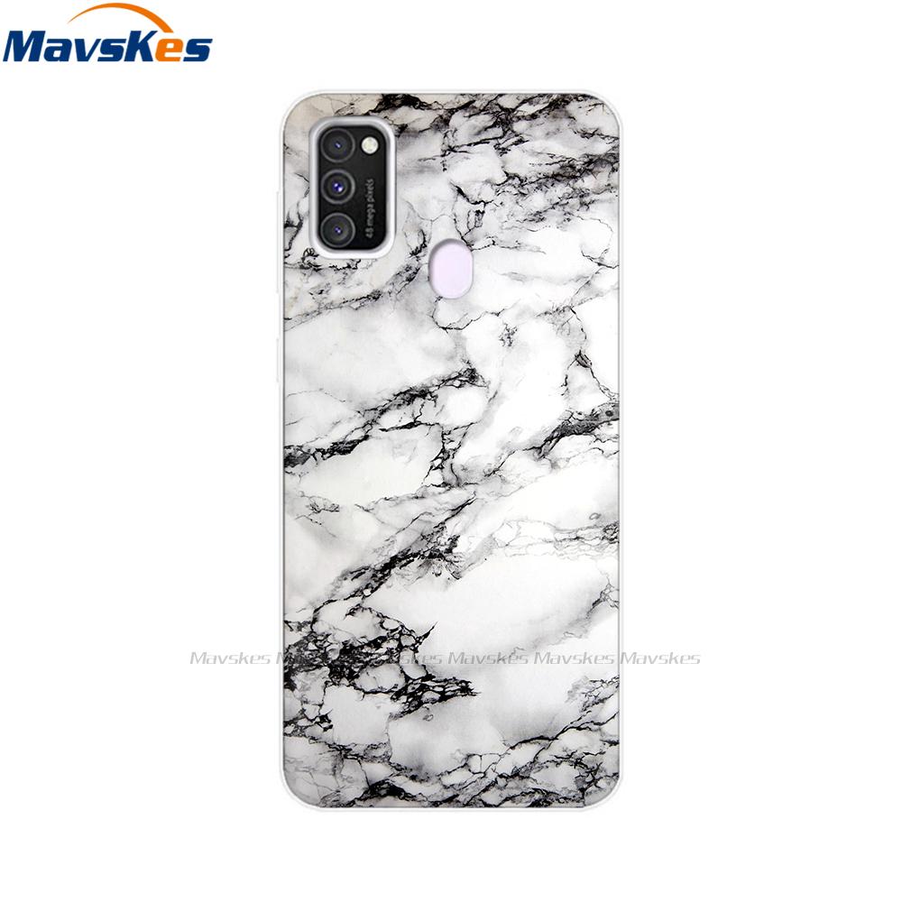 Чехол для Samsung Galaxy M21 Задняя крышка Мягкий силиконовый TPU Чехол для телефона Для Samsung Galaxy M20 M21 M30 M30s M31 Чехол Защитный бампер