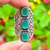 Green Onyx Handmade 925 Sterling Silver Jewelry Ring Size 9 k8O72