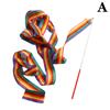 4M Colorful Gym Dance Ribbon Rhythmic Girl Art Gymnastics Ballet Streamer Twirling Rod Rainbow Stick Sports Training
